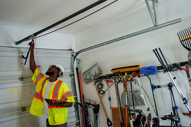 Professional Garage Door Panel Replacement technician working in Enetai, WA